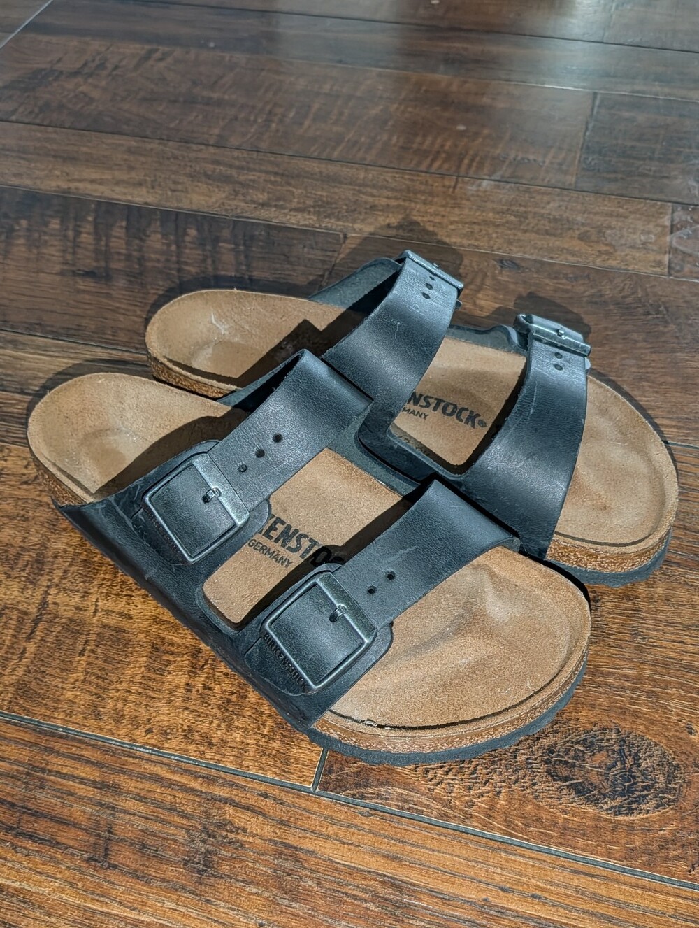 Vintage Women's Birkenstocks Black Leather Arizona Sandals Size 36 US 5/5.5